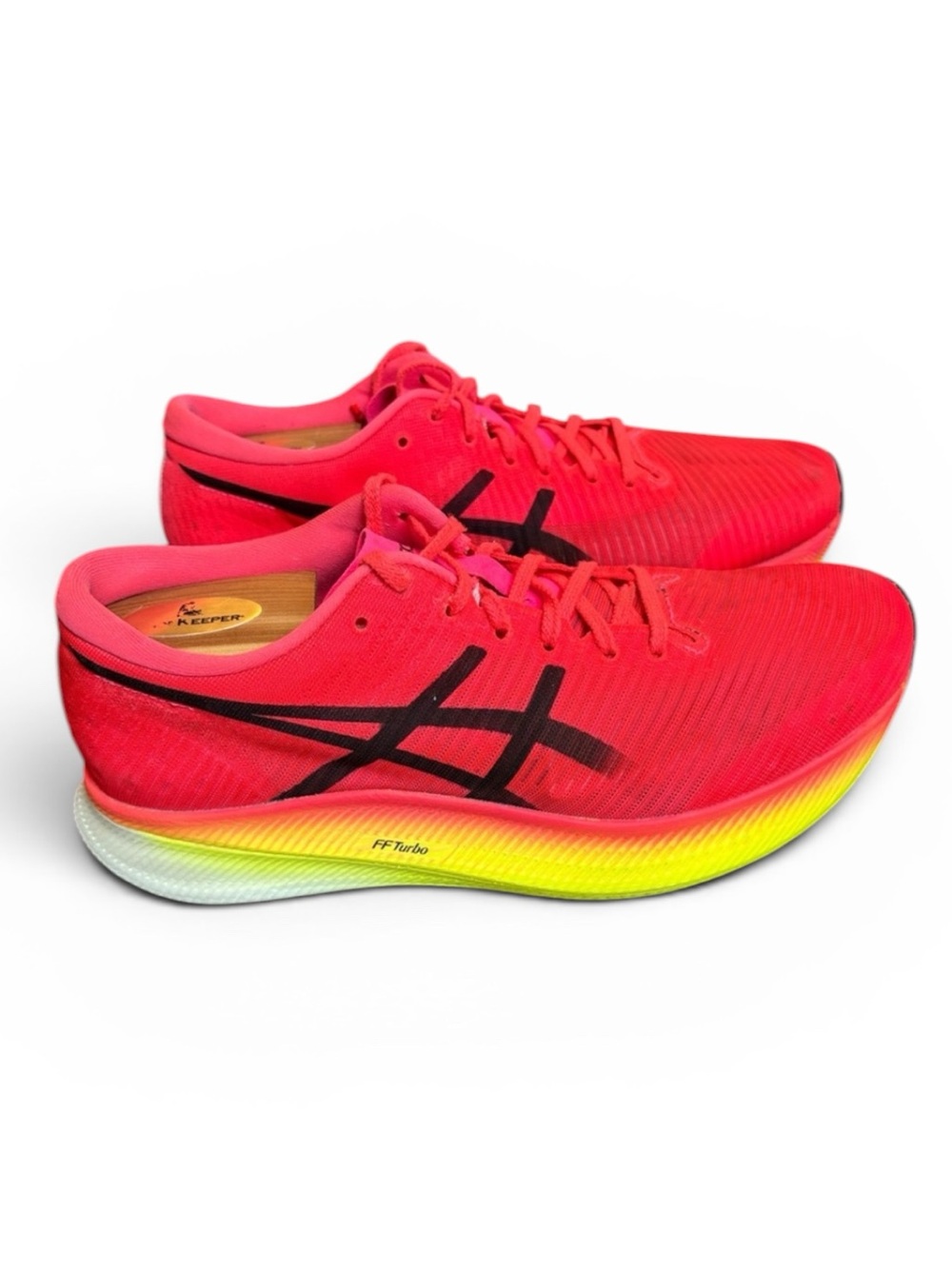 Asics Neon Pink and Yellow Men's Running Shoes